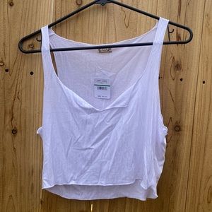 FREE PEOPLE NWT white tank top size L